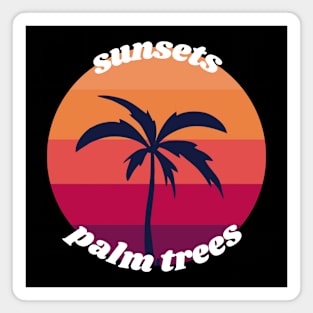 Sunsets and Palm Trees Magnet